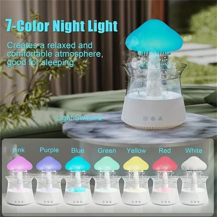 Mushroom Rain 7 Colours Humidifier Diffuser