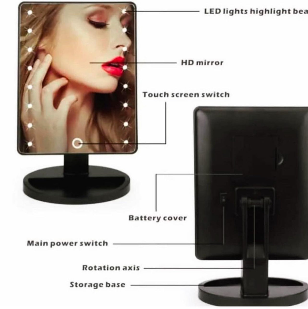 Led Makeup Mirror with Touch Sensor