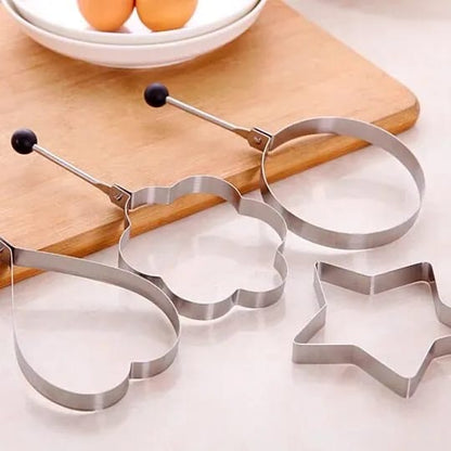 4 Pcs Stainless Steel Fried Egg Mold