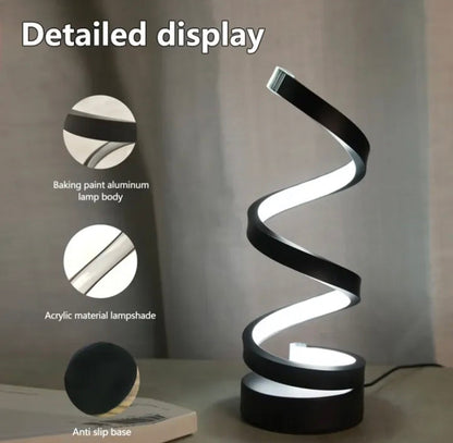 Spiral 3 Colours Light Lamp for Home Decor
