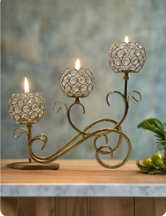 3 Step Metal Candle Holder For Decoration