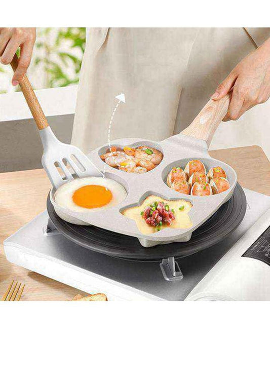 4 Hole Shape Non-Stick Frying Pan