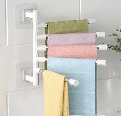 Wall-Mounted Rotatable Towel Holder