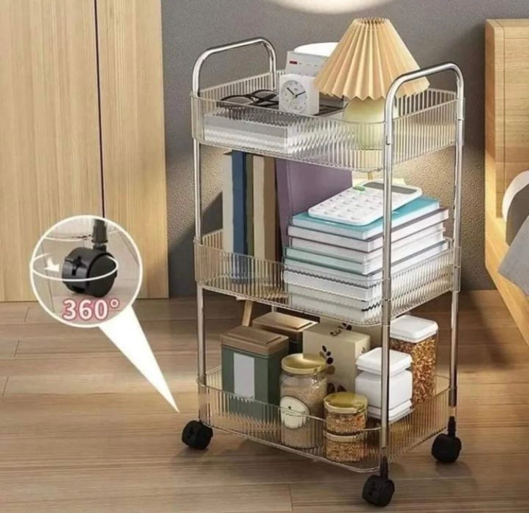 Multifunctionional Acrylic Trolley with Wheels