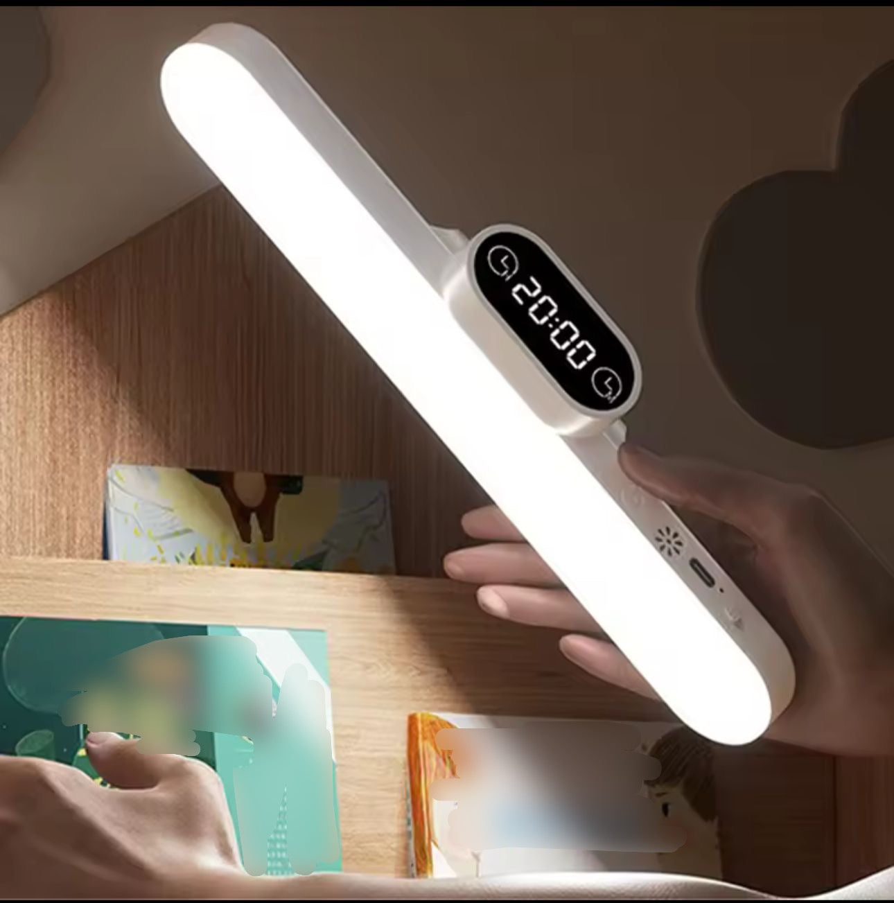 3 Colours Led Light Lamp with Clock