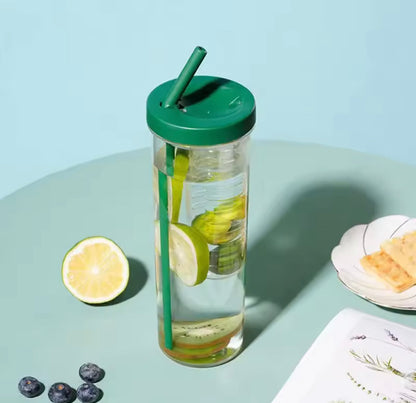 800ml Water Bottle with Foldable Straw