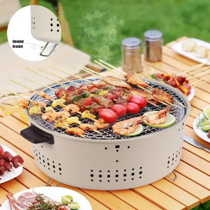 Portable Bbq Grill with Wood Handles