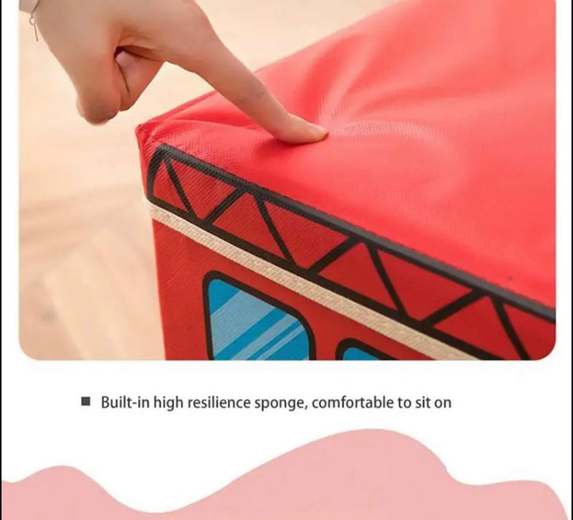Foldable Bus Shape Storage Box for Toys Kids