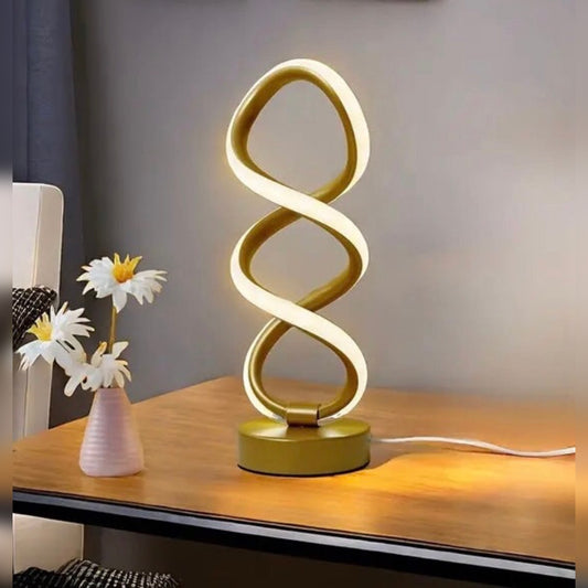 Golden Spiral Led 3 Colour Light Lamp