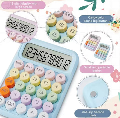 Digital Colourful Bubble Button Calculator