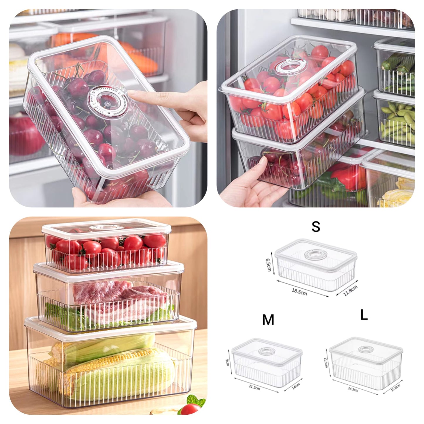 Acrylic Airtight Food Container Storage Box