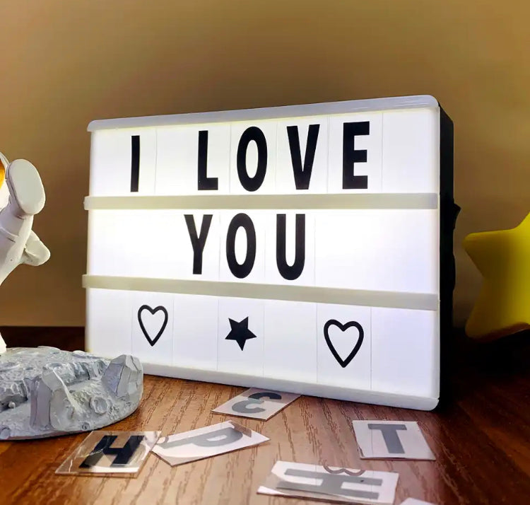 Led Light Frame with Replacement Letters & Numbers