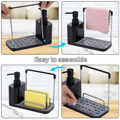 3 in 1 Sink Soap Dispenser Organizer
