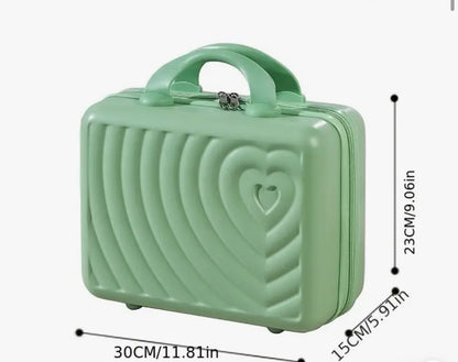 Pink Heart Design Travel Makeup Bag