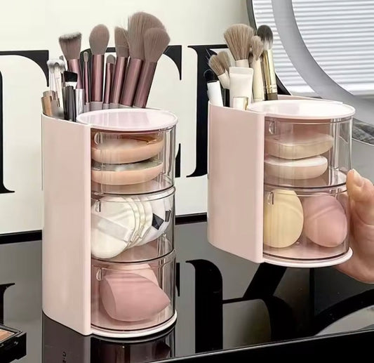 Dustproof Organizer with Brush Holder