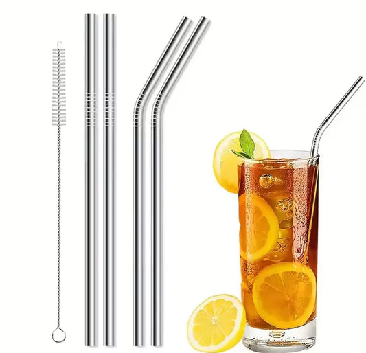 5 Pcs Steel Straws Set