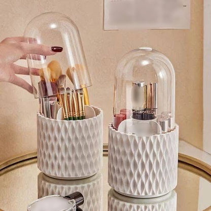 Rotating Makeup Brush Holder with Lid