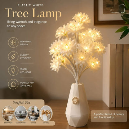 Led White Tree Lamp for Home Decor