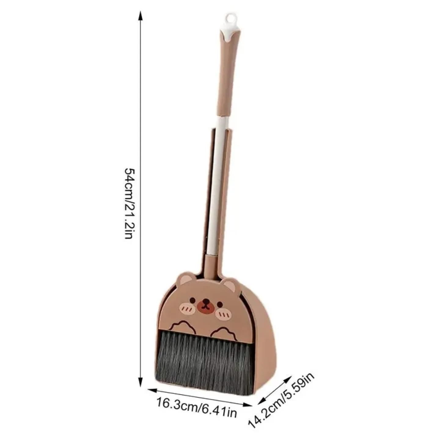 Bear Design Broom and Dustpan Set