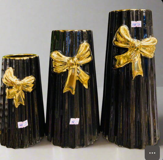 3 Pcs Bow Flower Vase for Vanity Decoration