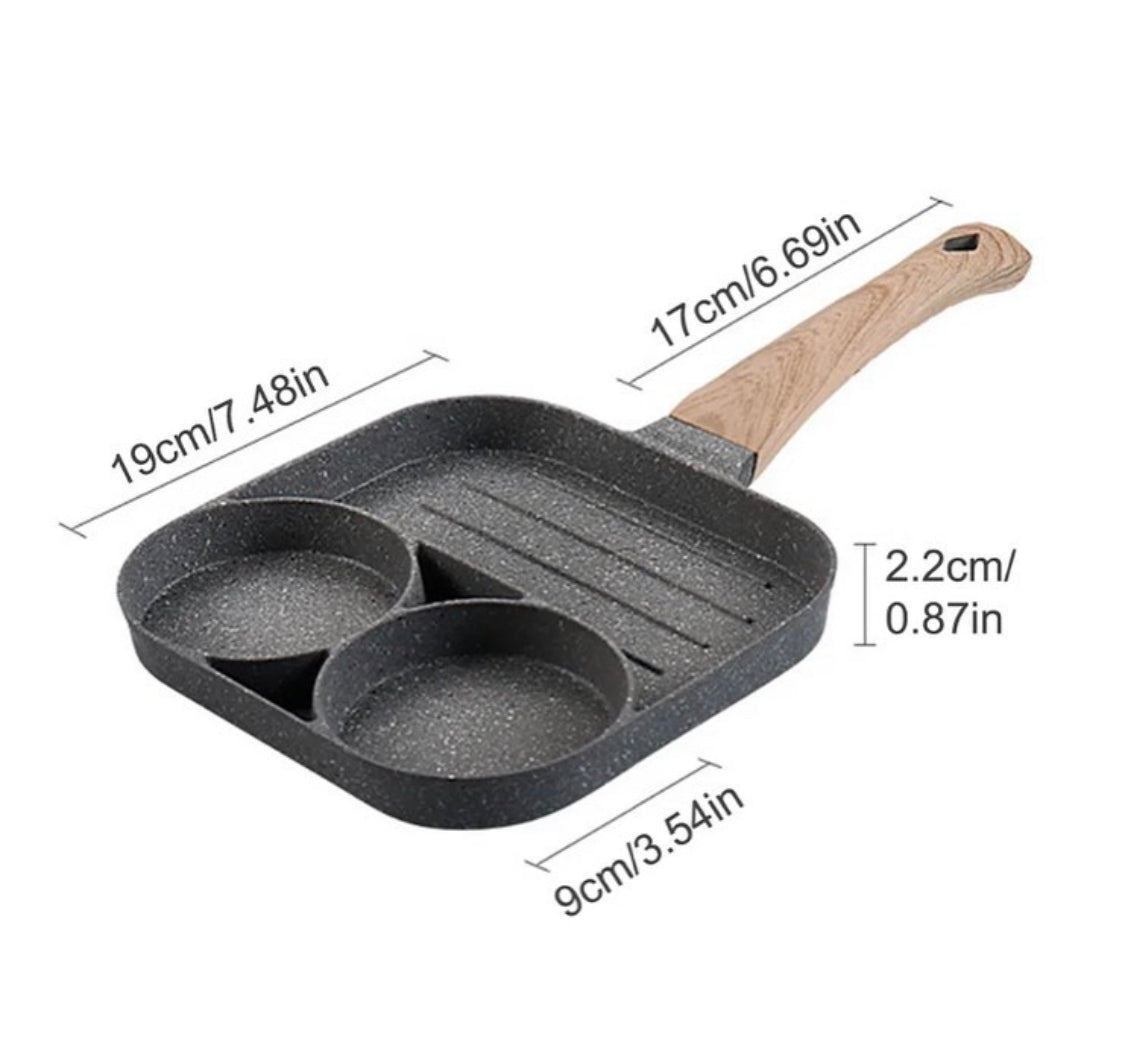 Non-Stick Three portions Frying Pan