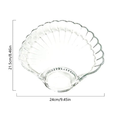 Shell Snack Plate with Sauce Portion