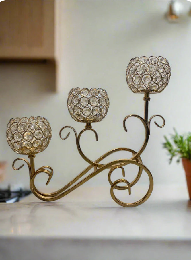 3 Step Metal Candle Holder For Decoration