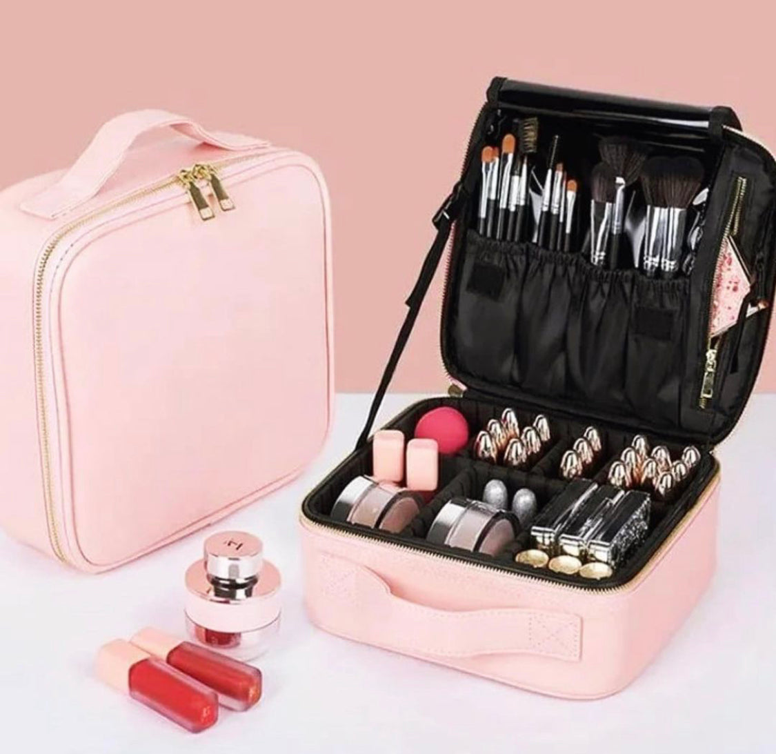 Pu Travel Cosmetic Organizer Vanity Bag