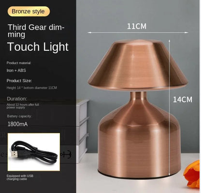 Full Metal Body Night Touch Lamp Best Quality Rechargeable