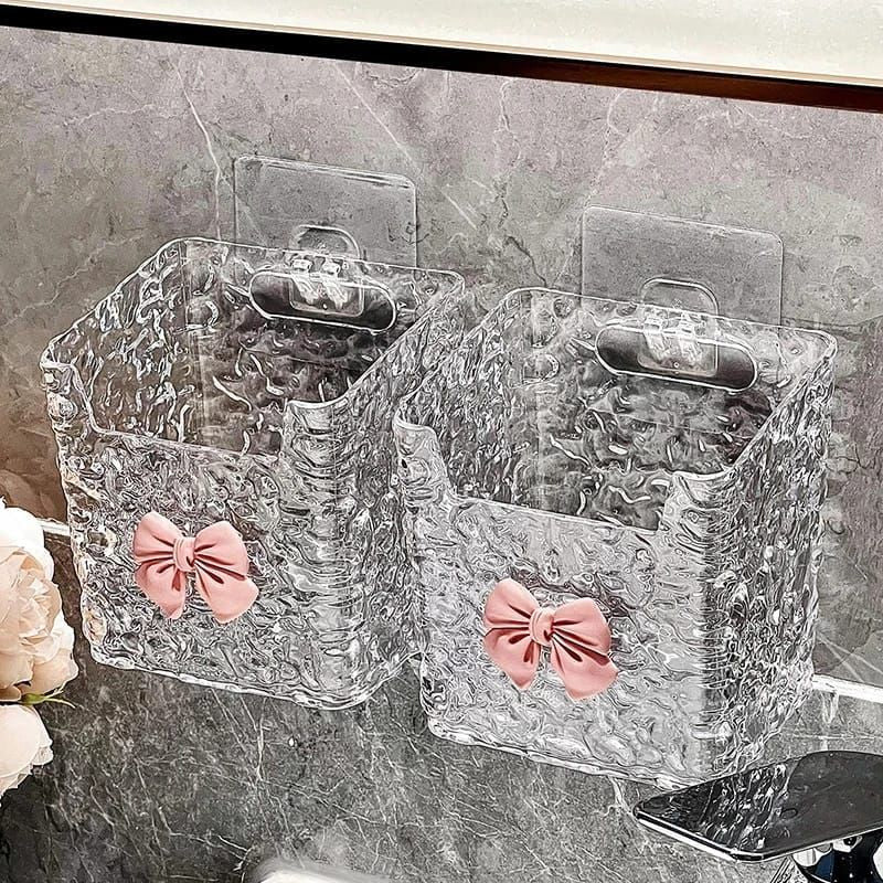 Acrylic Bow Wall Storage Holder