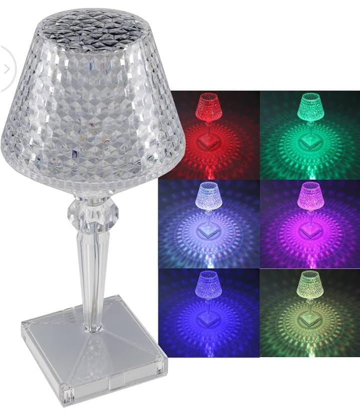 Rechargeable Diamond Table Lamp with Many Colours Changeable with Remote Control