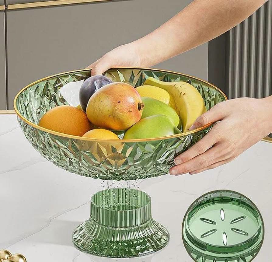 Acrylic Fruit Drain Dish Bowl
