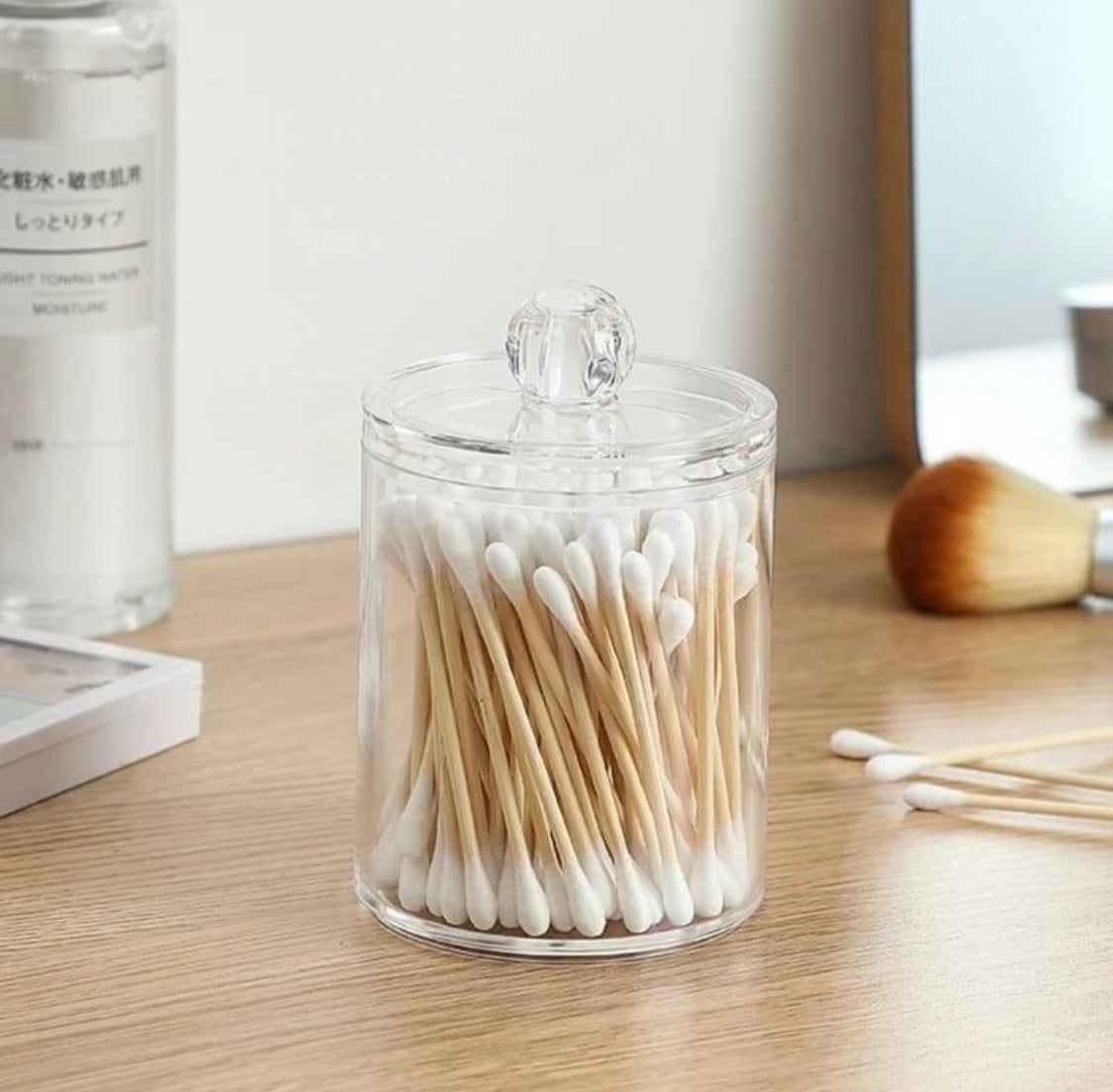 Acrylic Cotton Swab Storage Holder Organizer – Citystore.pk