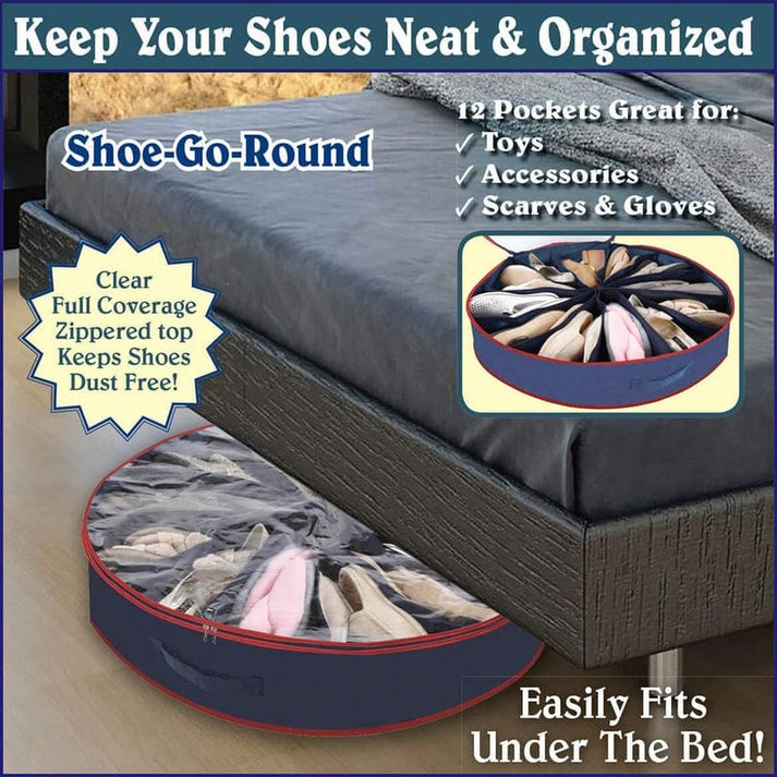 12 Pairs Round Shape Shoe Storage Organizer