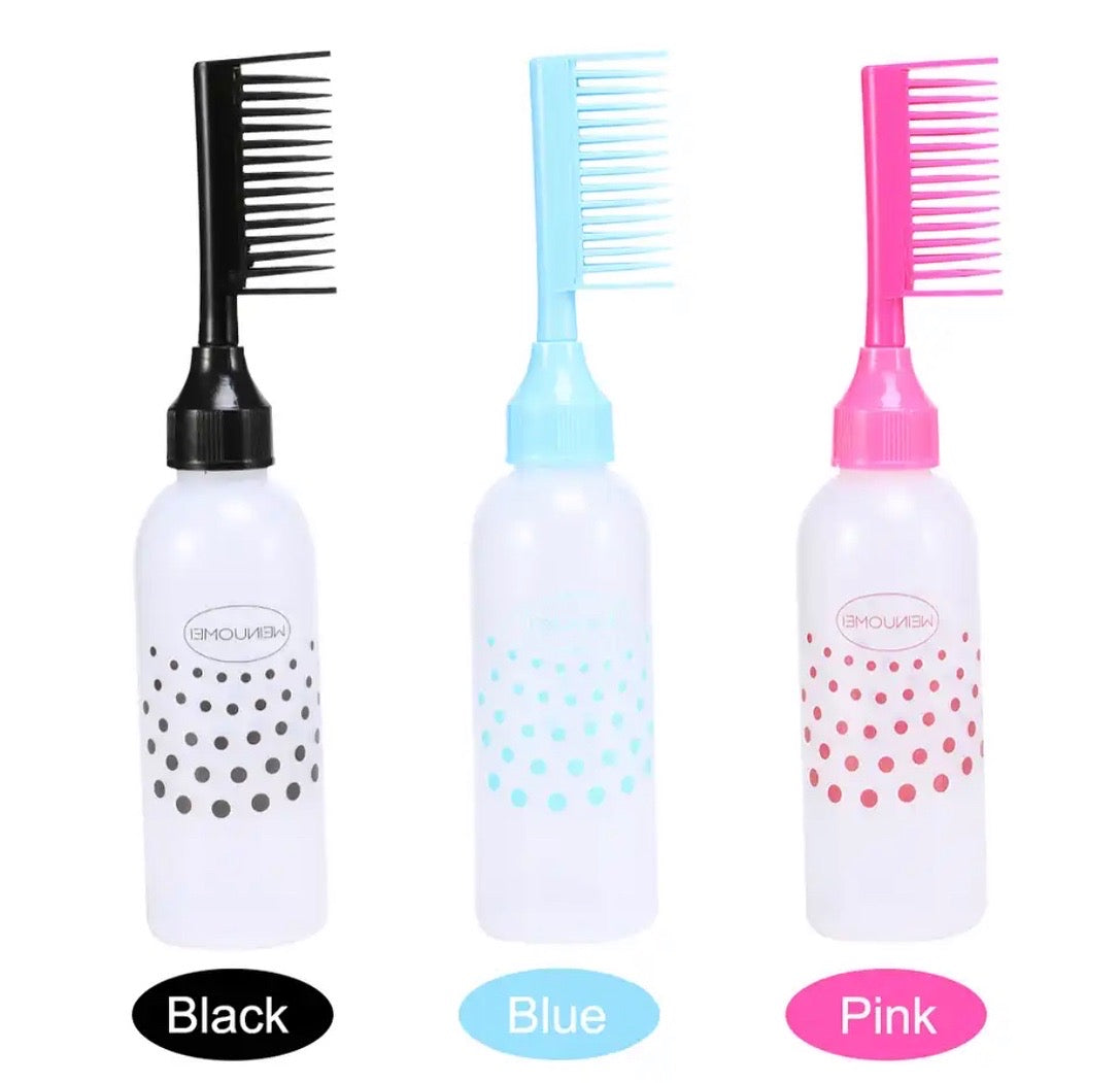 Hair Dye Applicator Bottle with Comb