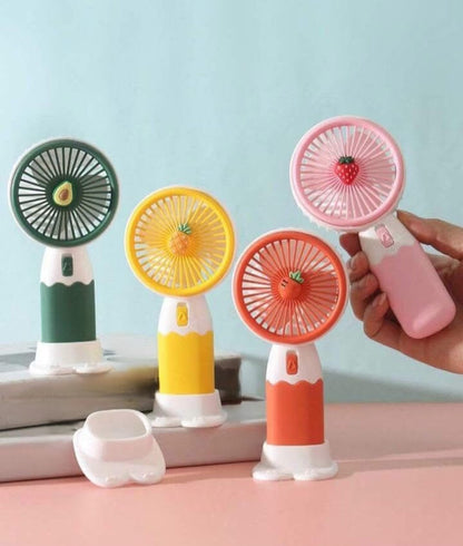Rechargeable Cute Hand Fan with Phone Holder