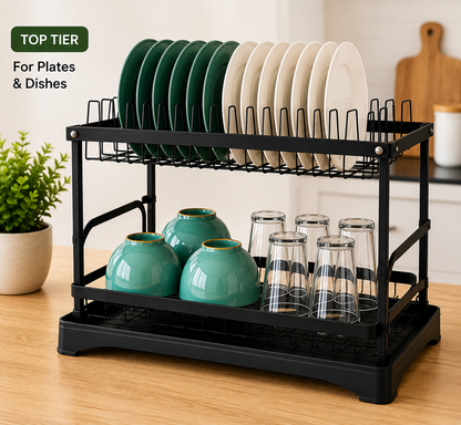 2 Tier Kitchen Dish Drying Rack