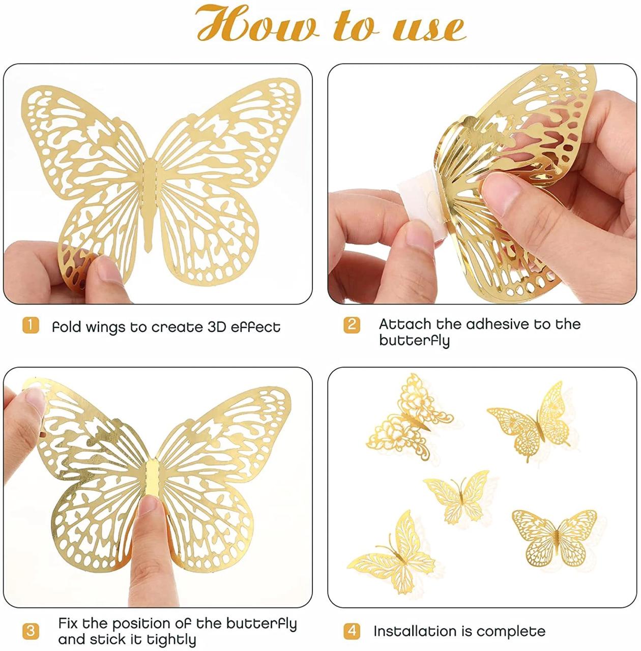 12 Pcs Butterflies for Home Decor