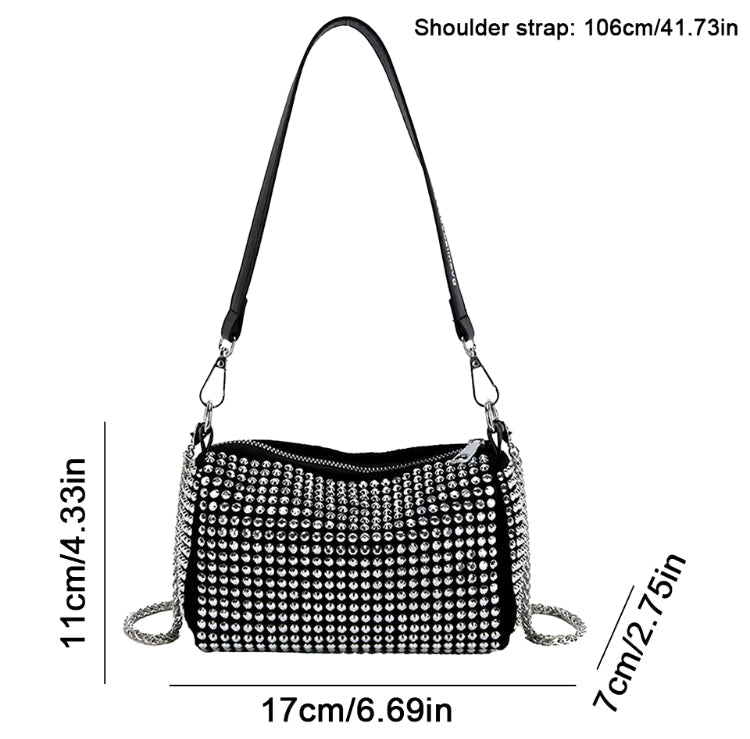 Rhinestone Black Shoulder Bag