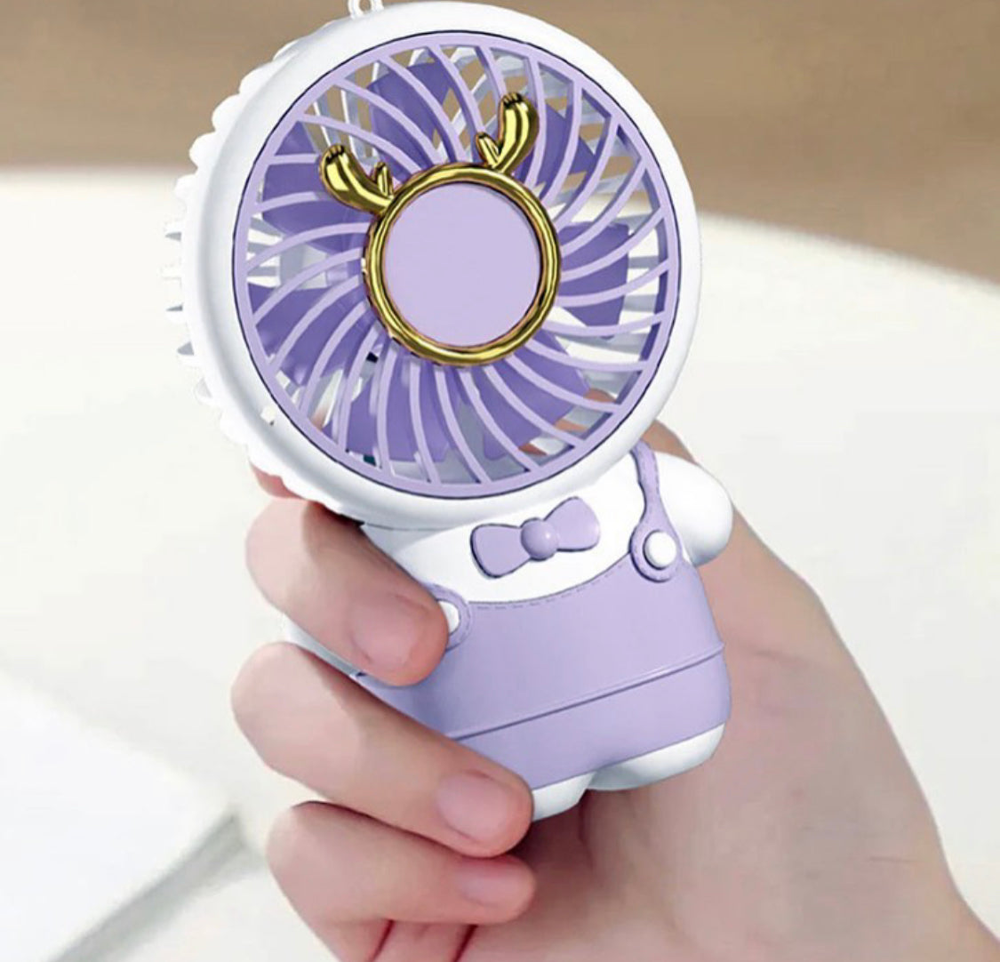 Portable USB Rechargeable Mini Cartoon Cute Handheld Fan