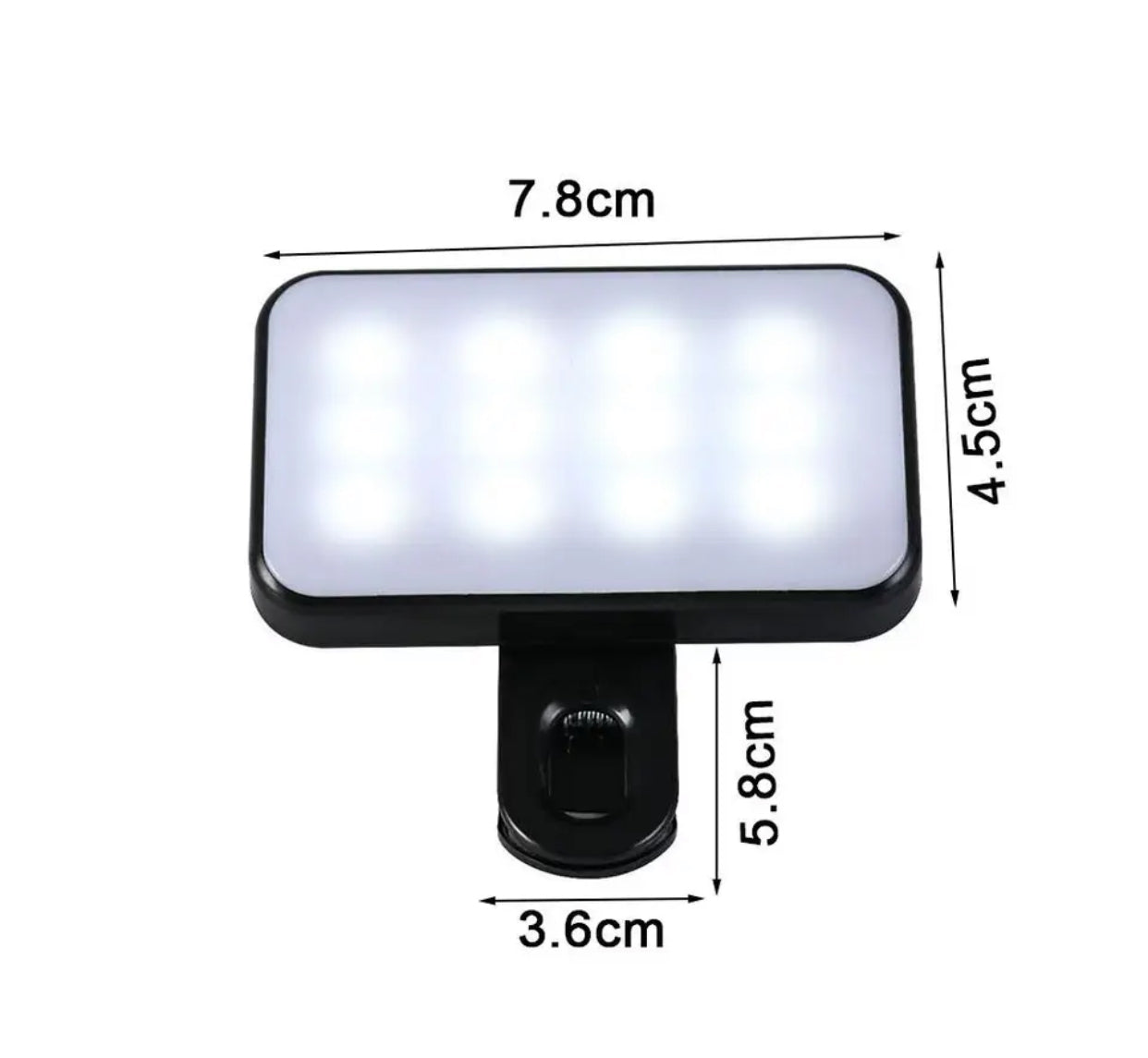 LED Light 3 Modes Changeable Rechargeable Clip For Mobile Phone