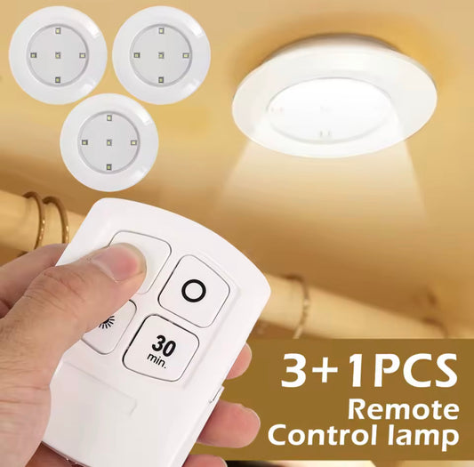 Pack of 3 Tap Led Light with Remote