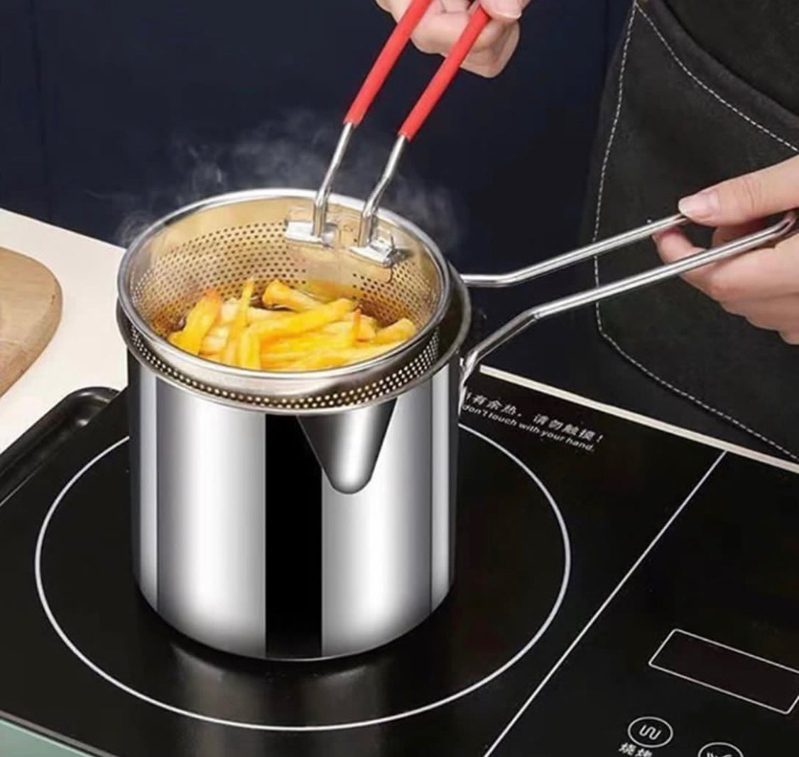 1200ml Stainless Steel Deep Frying Pot