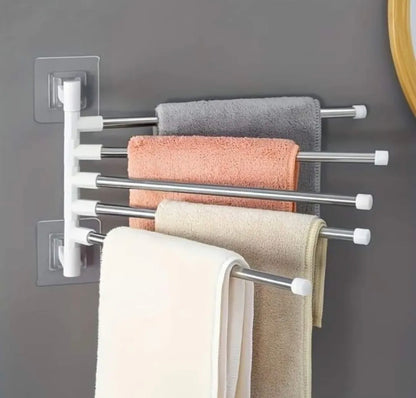 Wall-Mounted Rotatable Towel Holder