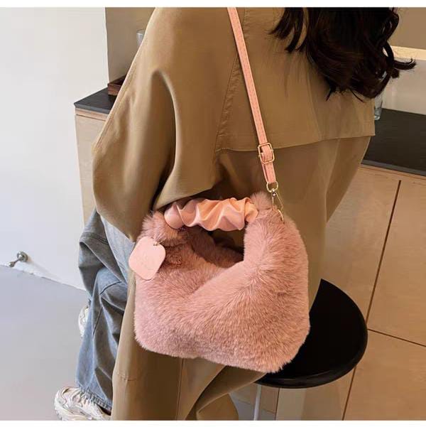 Fluffy Fur Trendy Crossbody Bag