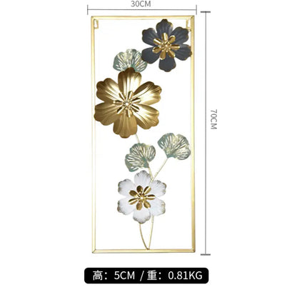 3 Pcs Nordic Design Metal Flower Motifs Set