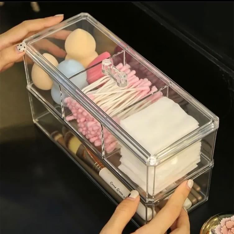 Double Layer Cosmetics Makeup Organizer