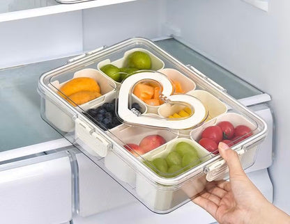 8 Compartments Snack Box with Handle