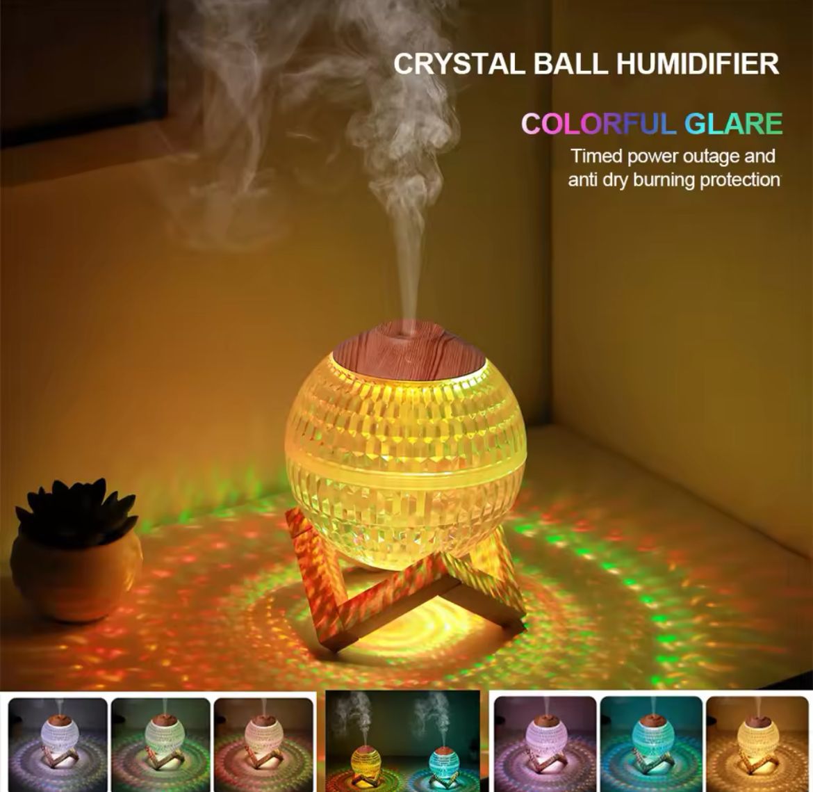 Crystal Ball Colourful Humdifier