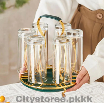 Golden Glass Stand Holder